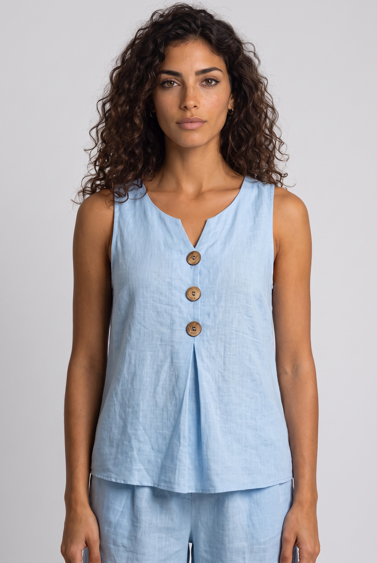 Estela | Conjunto de top con botones y pantalón corto