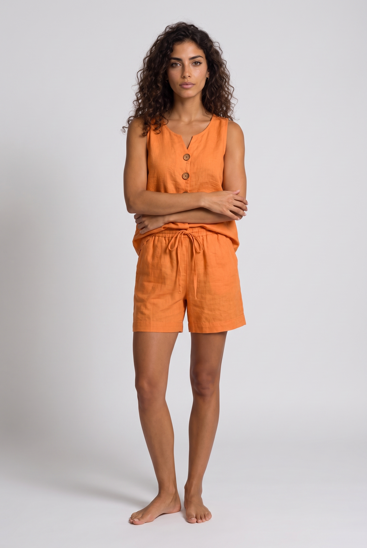 Estela | Conjunto de top con botones y pantalón corto