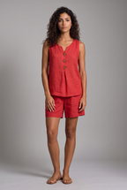 Estela | Conjunto de top con botones y pantalón corto