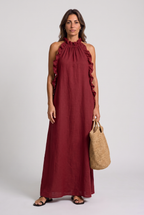 Lua | Vestido maxi sin mangas con bolsillos