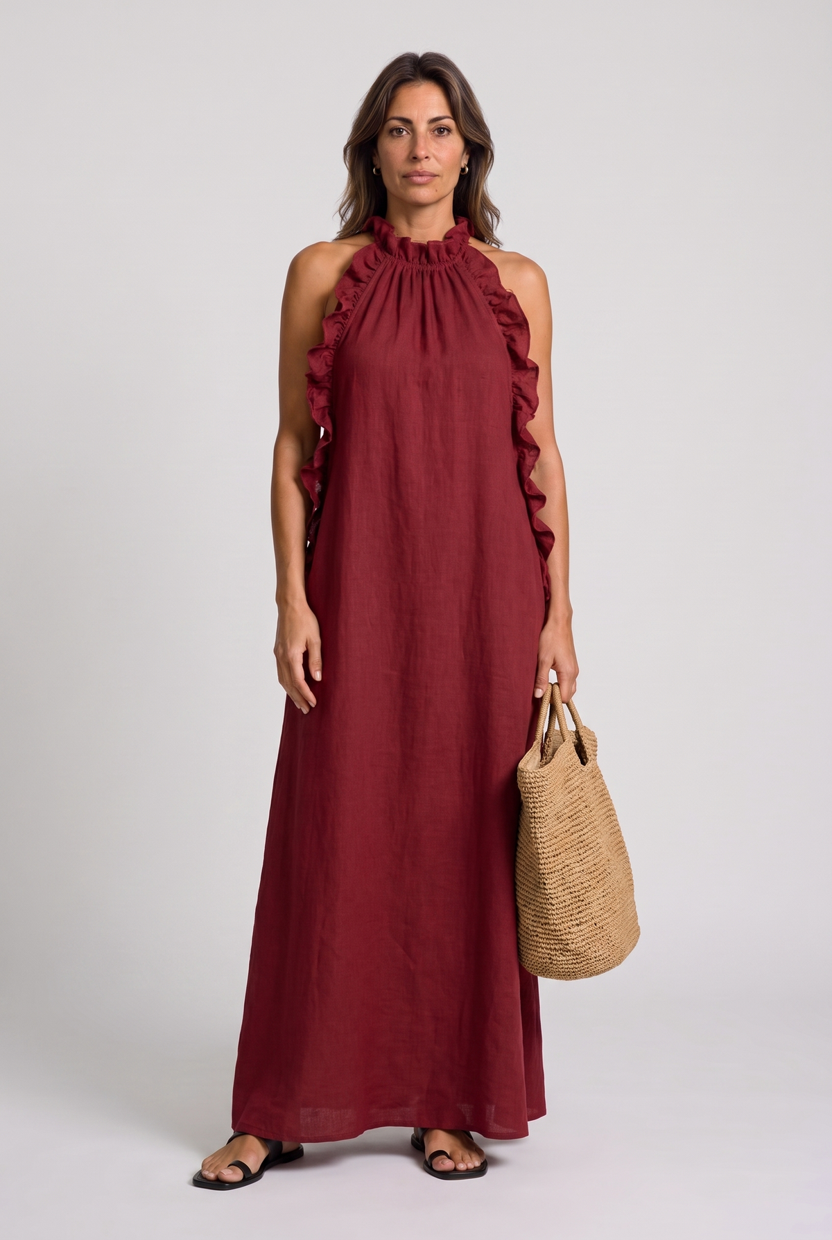 Lua | Vestido maxi sin mangas con bolsillos