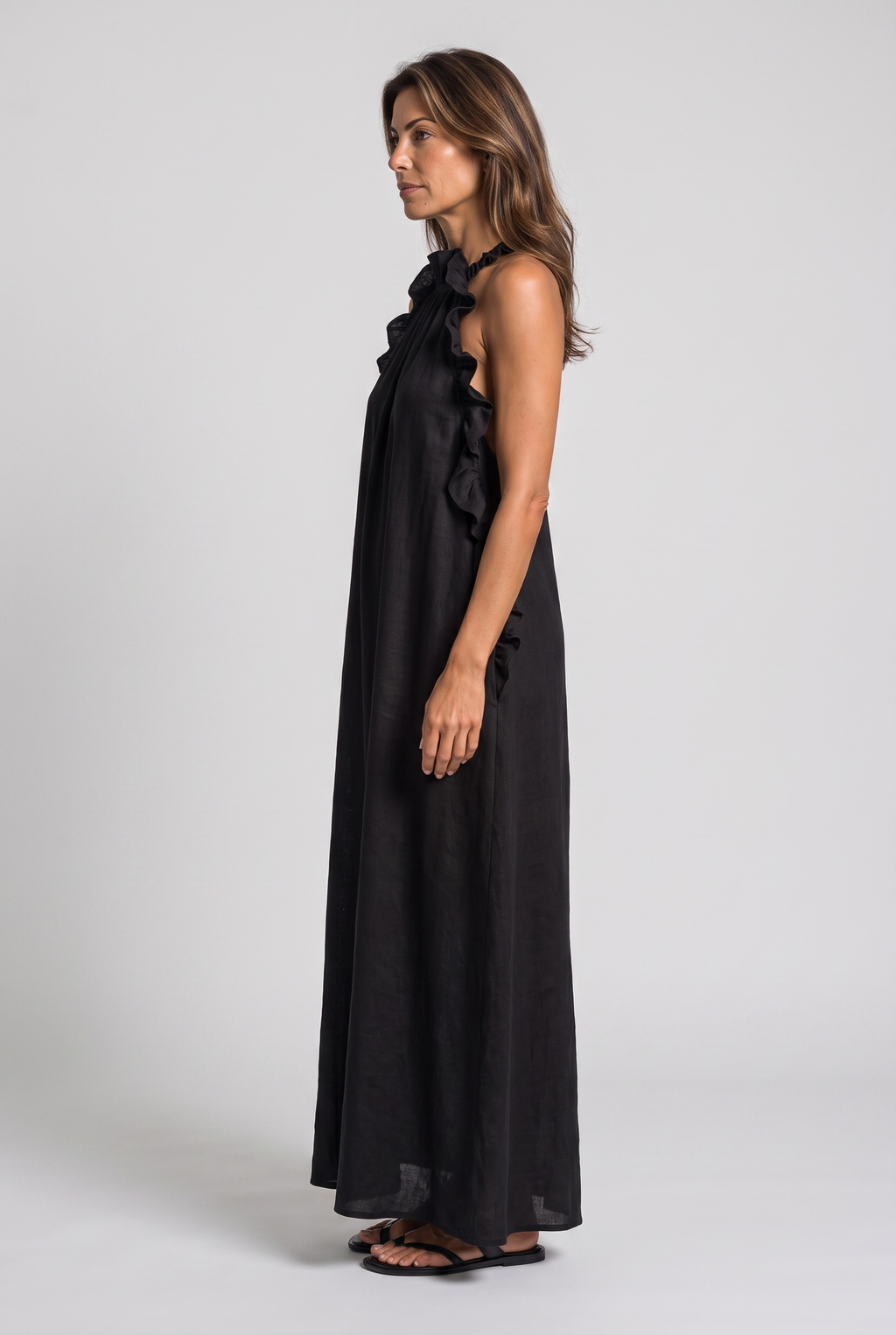 Lua | Vestido maxi sin mangas con bolsillos