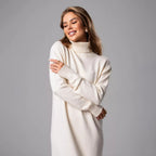 Verónica | Vestido de punto de cuello alto