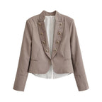 Encarna | Blazer militar con botones dorados