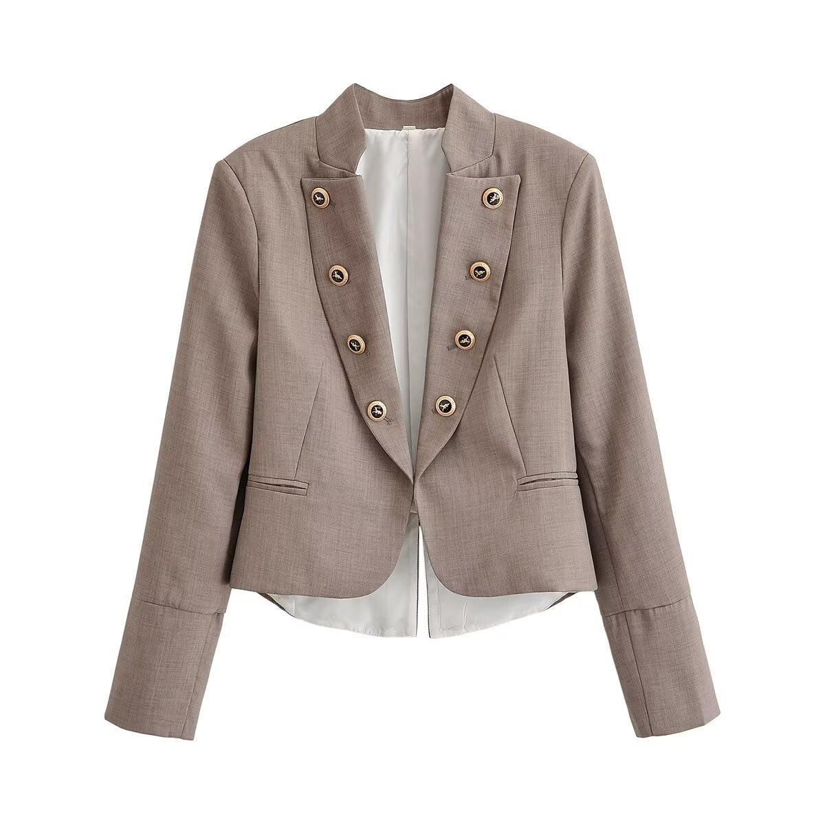 Encarna | Blazer militar con botones dorados