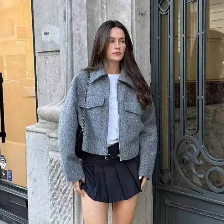 Araceli | Chaqueta bouclé con cremallera