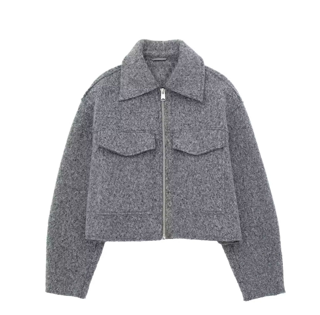 Araceli | Chaqueta bouclé con cremallera