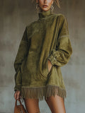 Susanna | Vestido boho de antelina con flecos
