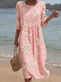 Vestido de mujer con estampado floral.