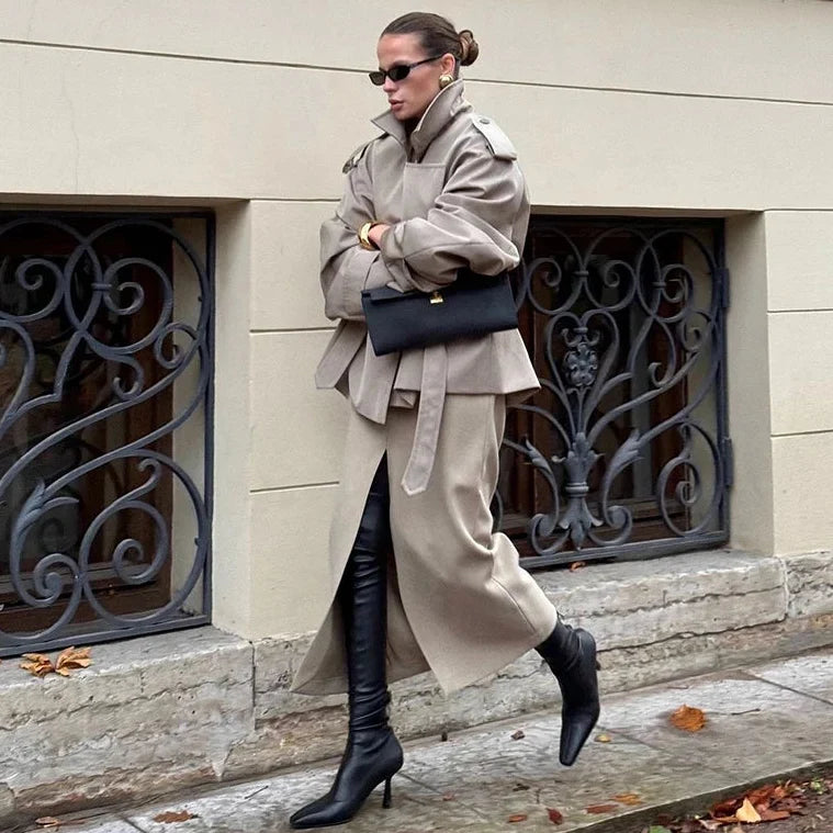 Antonia | Trench corto cruzado con cordón