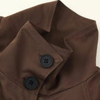 Pilar | Gabardina corta con cuello alto y cinturón