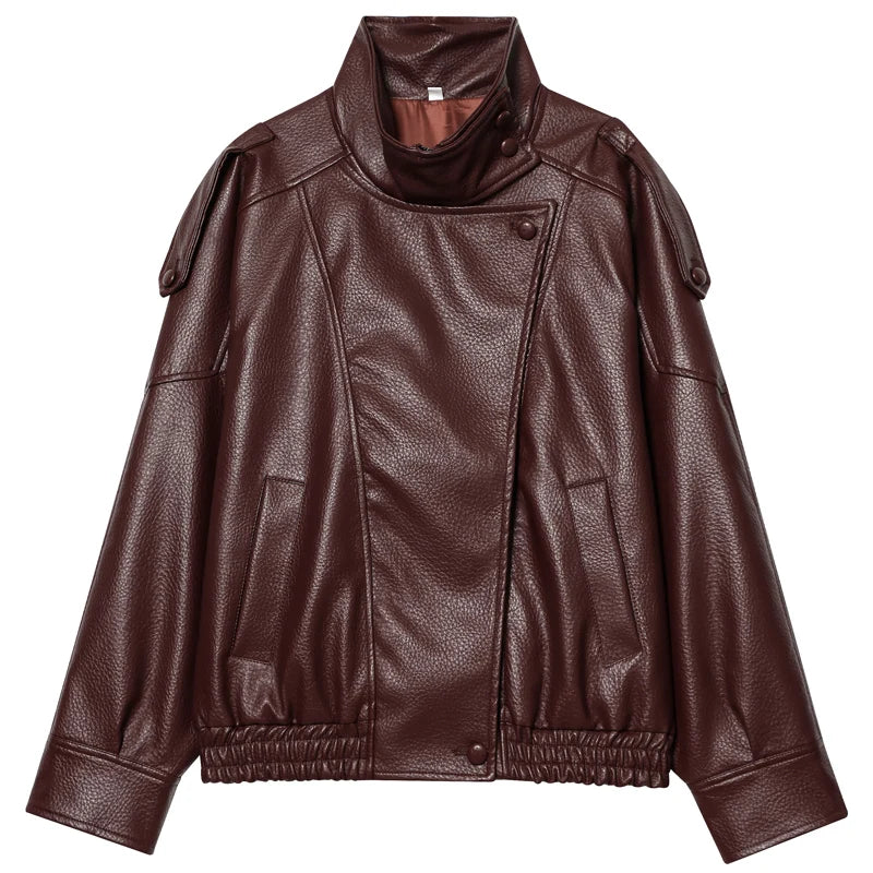 Adela | Chaqueta motera oversize de polipiel