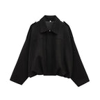 Agustina | Bomber de antelina oversize con solapa
