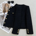 Soledad | Chaqueta tweed con botones dorados