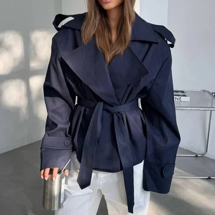 Antonia | Trench corto cruzado con cordón