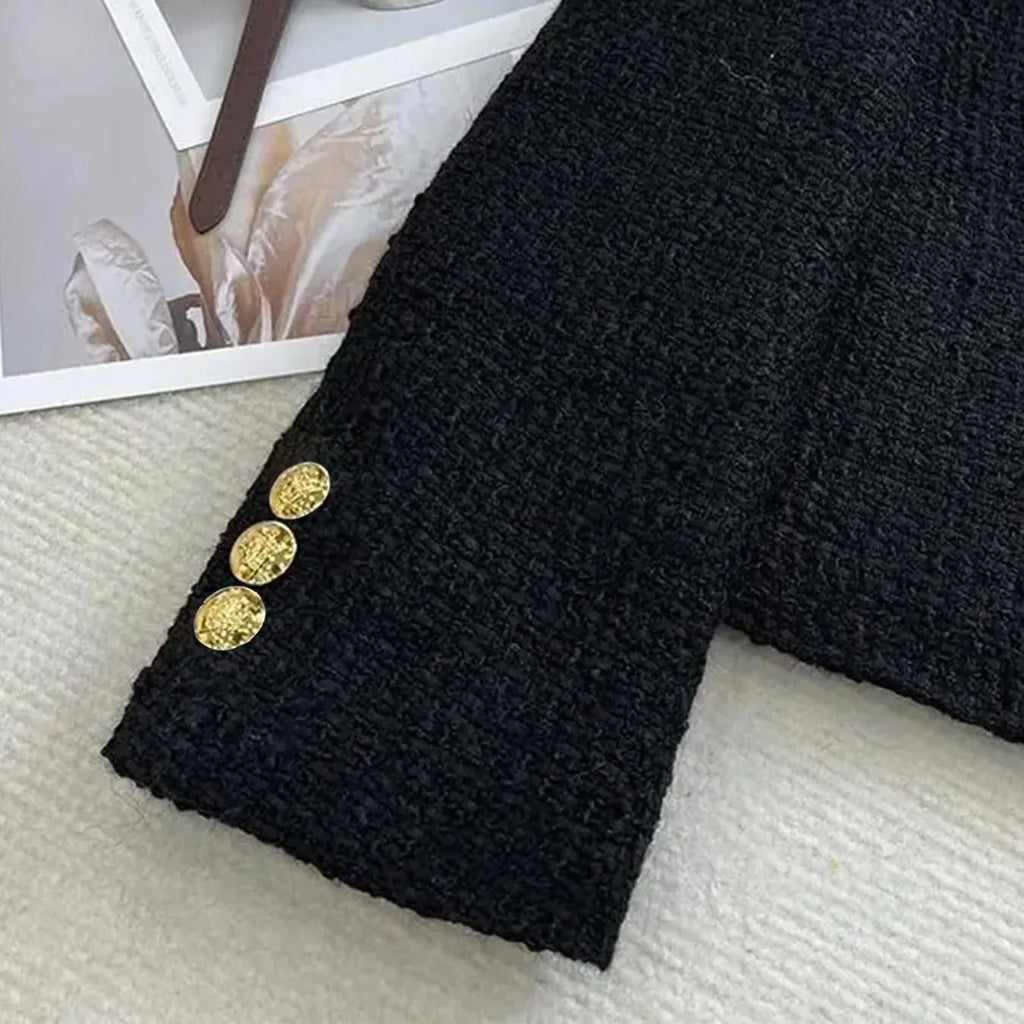 Soledad | Chaqueta tweed con botones dorados
