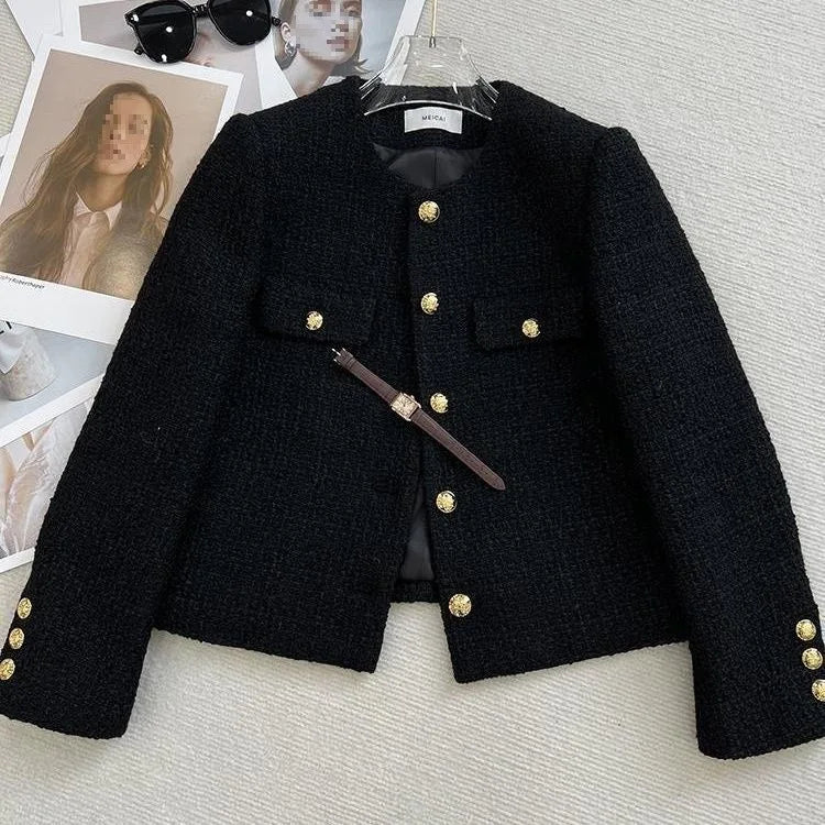 Soledad | Chaqueta tweed con botones dorados