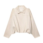 Agustina | Bomber de antelina oversize con solapa