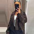 Gemma | Trench corto oversize doppiopetto