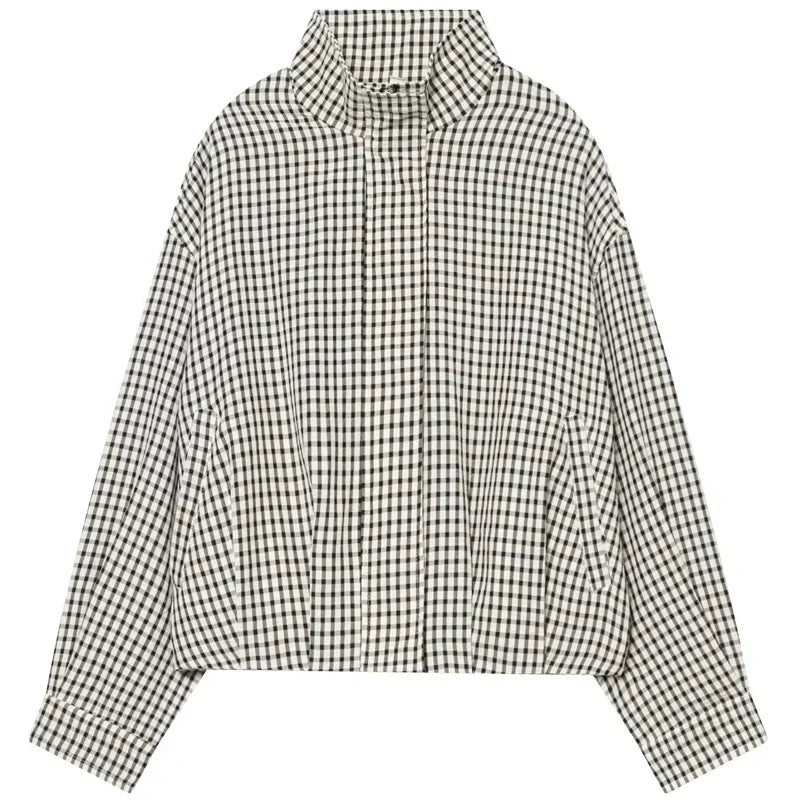 Belén | Bomber crop de cuadros vichy