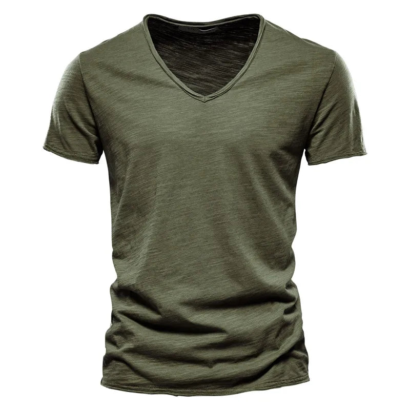 Nino | T-shirt in cotone con scollo a V