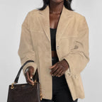 Yolanda | Blazer de antelina con bolsillos
