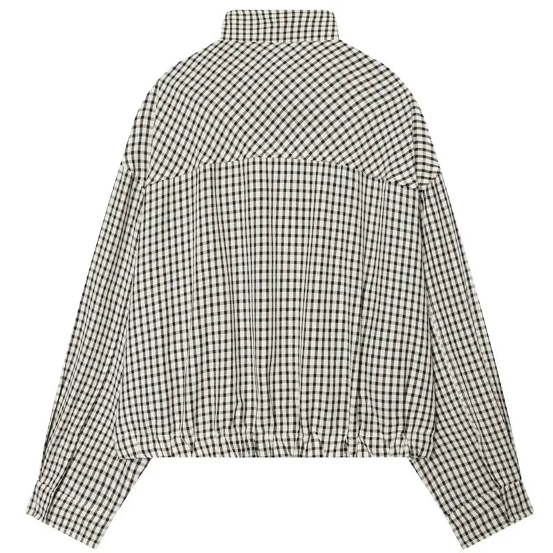 Belén | Bomber crop de cuadros vichy
