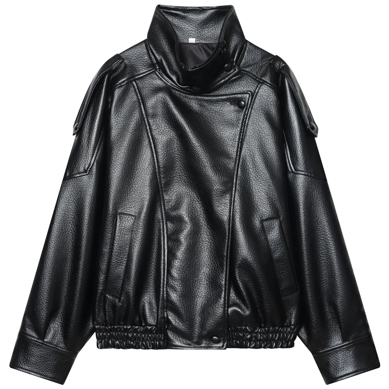 Adela | Chaqueta motera oversize de polipiel
