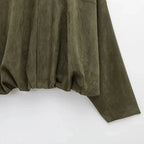 Agustina | Bomber de antelina oversize con solapa