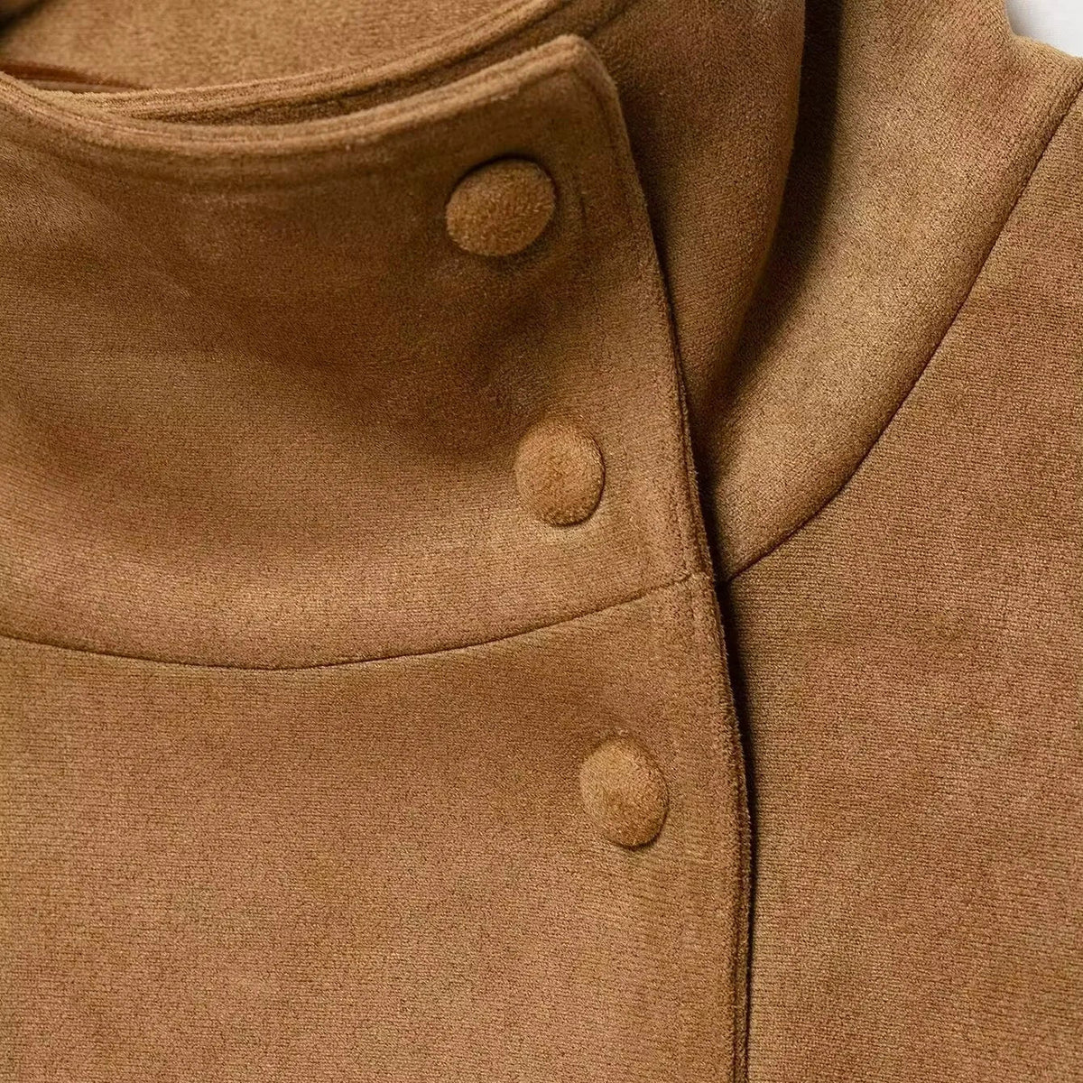 Nieves | Chaqueta de antelina con cinturón