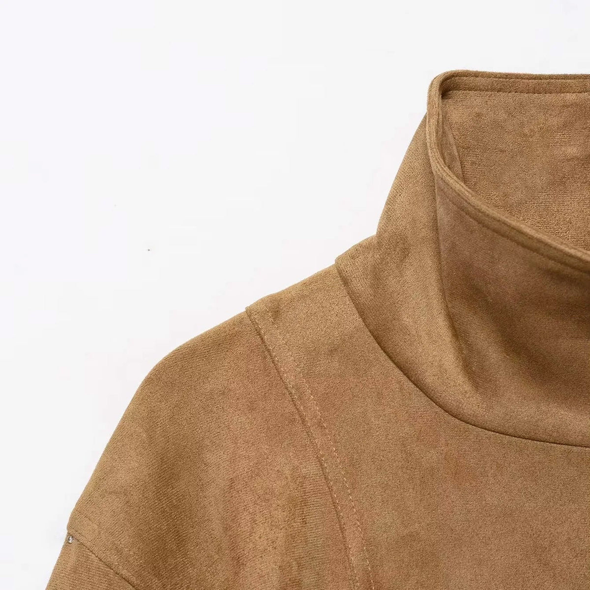 Nieves | Chaqueta de antelina con cinturón
