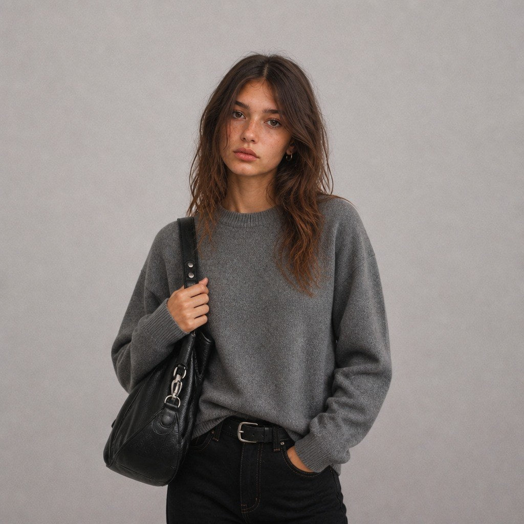 Agathe | Bolso bandolera negro brillante