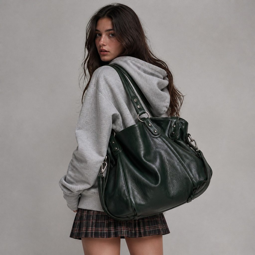 Suzanne | Bolso bandolera verde pino