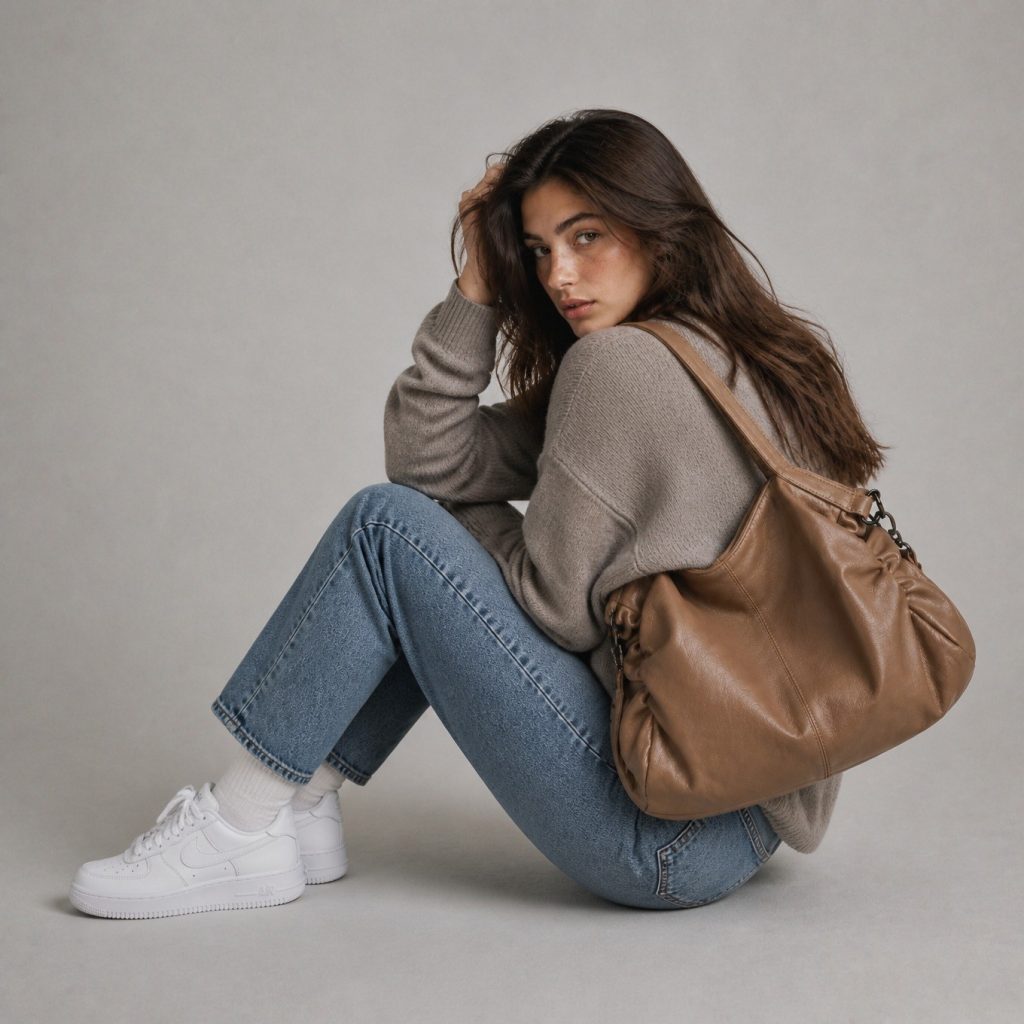 Océane | Bolso hobo topo