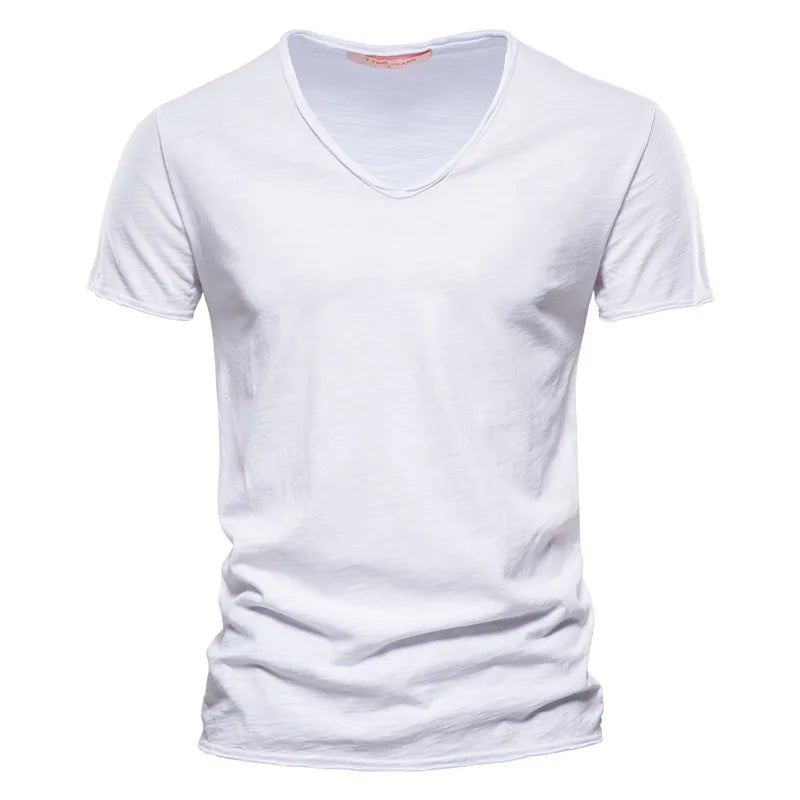 Nino | T-shirt in cotone con scollo a V