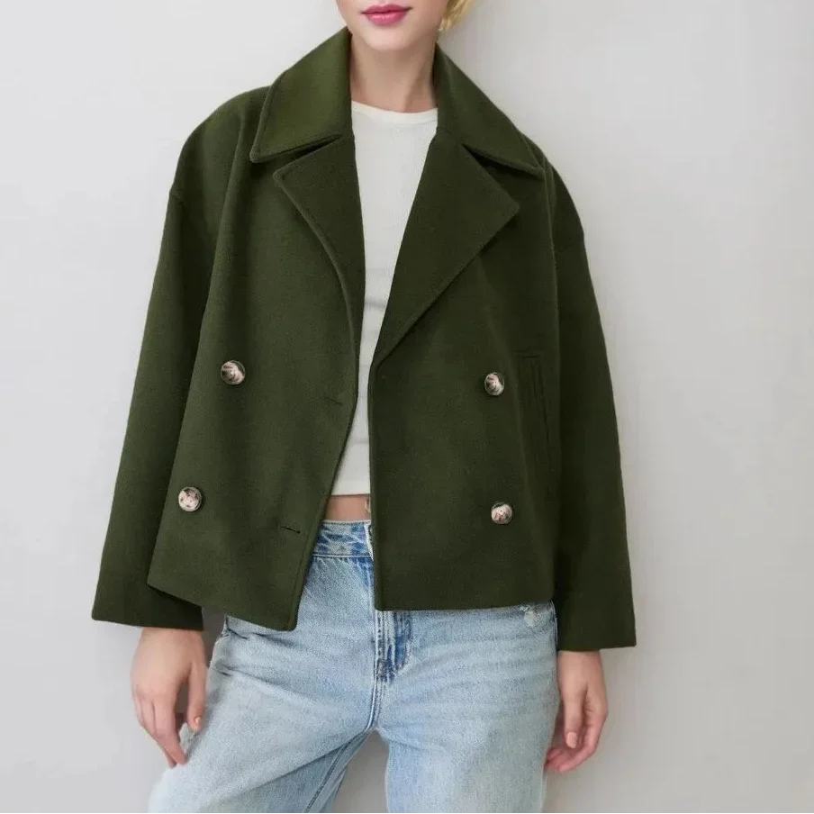 Montserrat | Chaquetón corto cruzado efecto paño