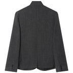Blanca | Blazer asimétrico gris entallado