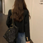 Soledad | Chaqueta tweed con botones dorados