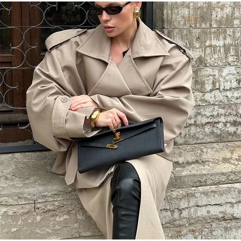 Itziar | Gabardina corta cruzada con cordón