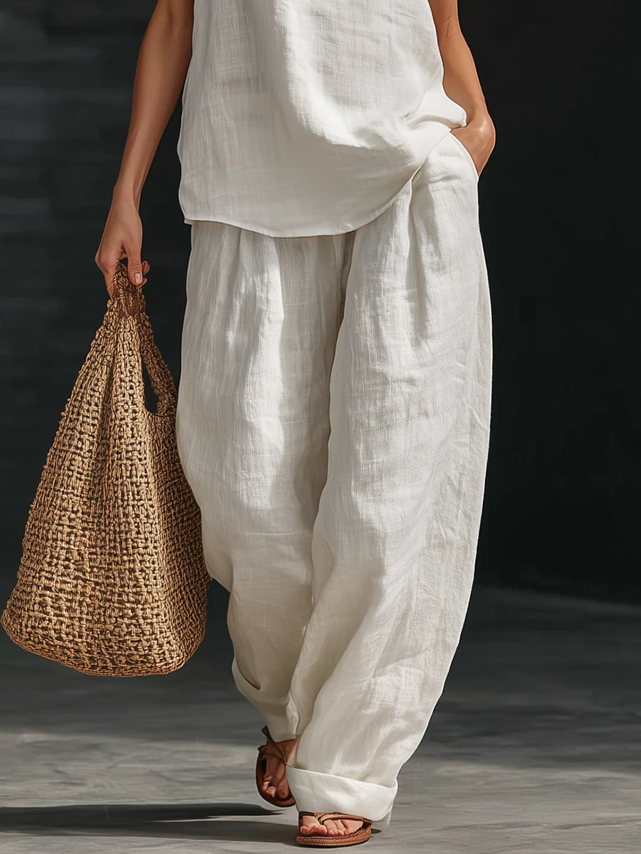 Zoé - Conjunto sin mangas con pantalones anchos