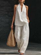 Zoé - Conjunto sin mangas con pantalones anchos