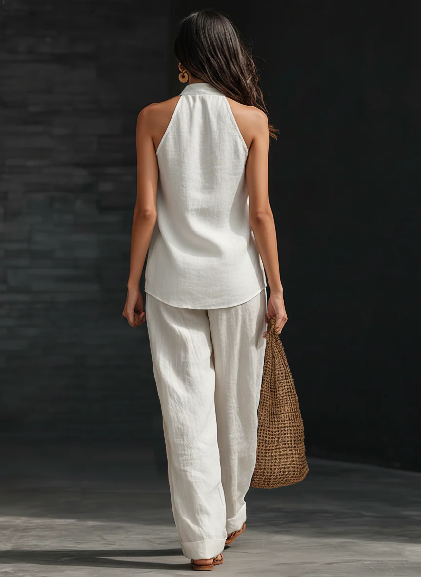 Zoé - Conjunto sin mangas con pantalones anchos