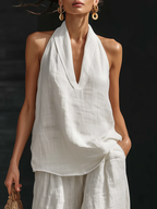 Zoé - Conjunto sin mangas con pantalones anchos