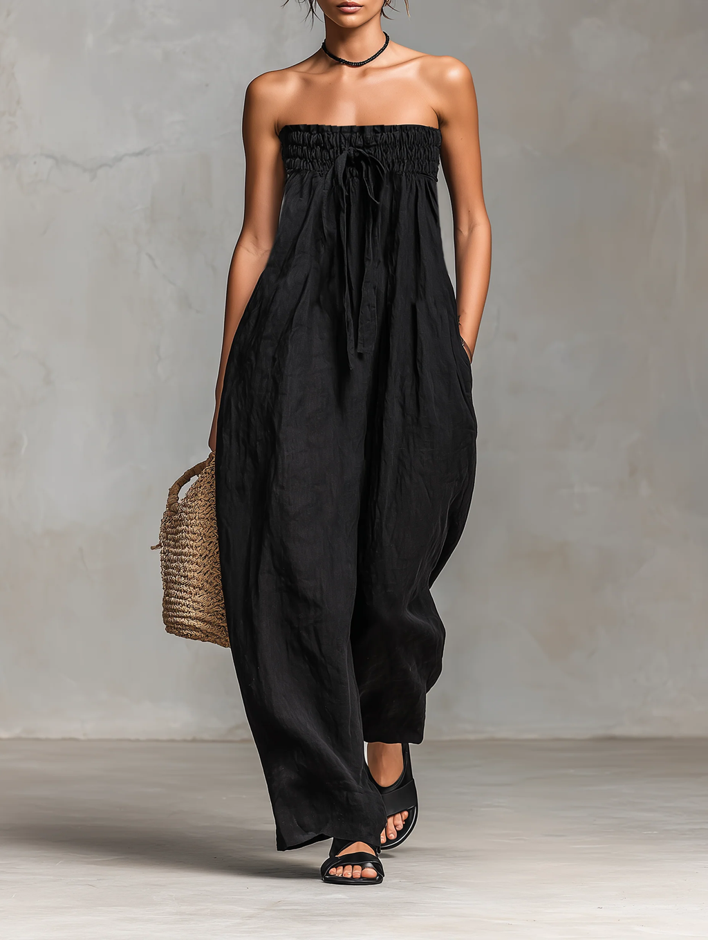 Nina |  Elegante mono sin tirantes