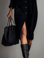 Rosaria | Vestido midi amplio con bolsillos