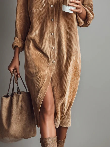 Rosaria | Vestido midi amplio con bolsillos