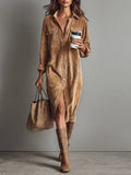 Rosaria | Vestido midi amplio con bolsillos