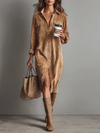 Rosaria | Vestido midi amplio con bolsillos