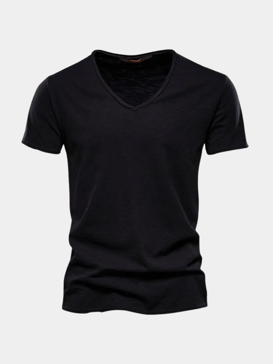 Nino | T-shirt in cotone con scollo a V