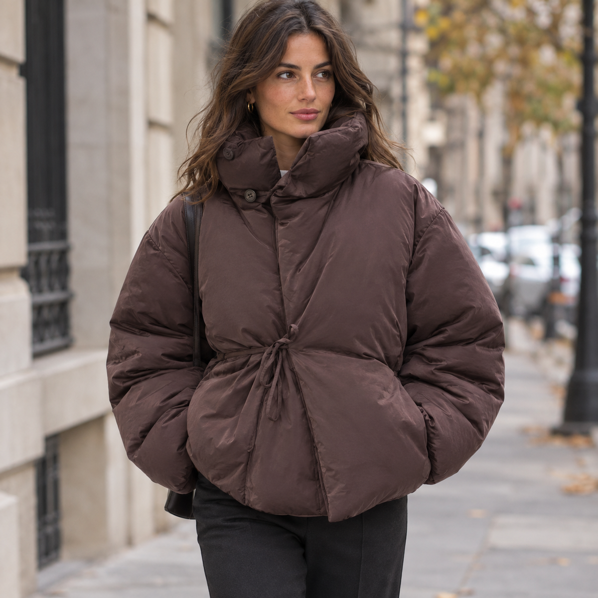 Carolina | Chaqueta acolchada corta con cuello alto